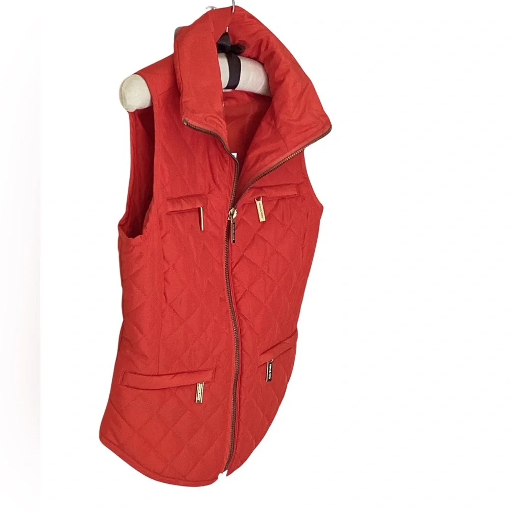 🍁 NWT Michael Kors Designer Front Pockets Quilted Vest